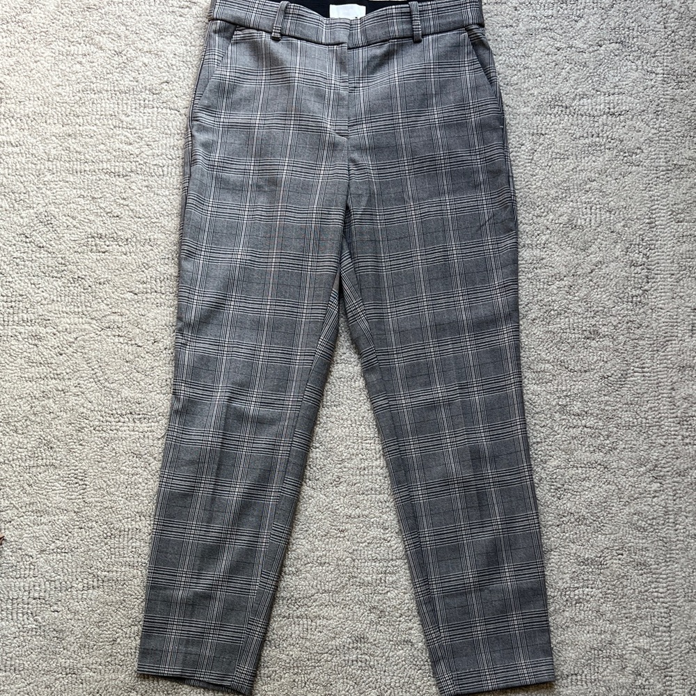 H&M Women’s Gray Checkered Dress Pants